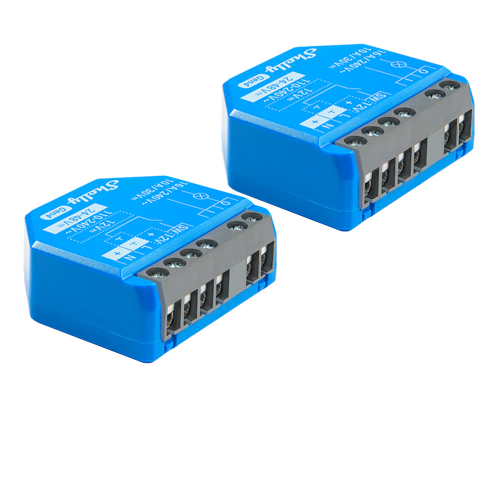 pachet de 2 x shelly 1 gen4 , modul releu inteligent wifi, matter, zigbee, bluetooth